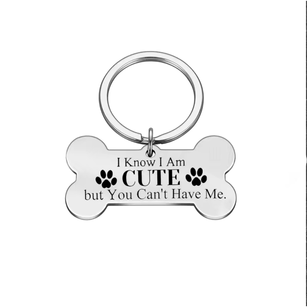 3/$25 I Know I am CUTE but You Cant Have Me Stainless Steel Keychain NEW